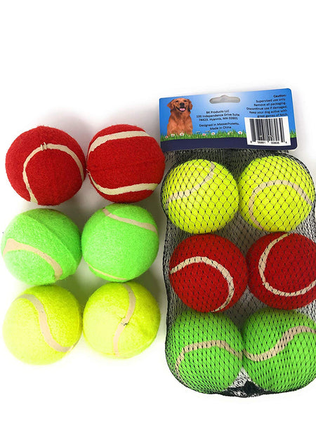 ABFEKIEA Dog Tennis Balls - Interactive Large Dog Balls Indoor Outdoor for  Training Play Exercise Fetch- 2 Pack Inflatable Funny Dog Toys for Small