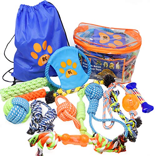 Dog Toys - Puppy Dog Rope Toys - Chew Toy for Puppy Small and Medium Dogs - Set of 13